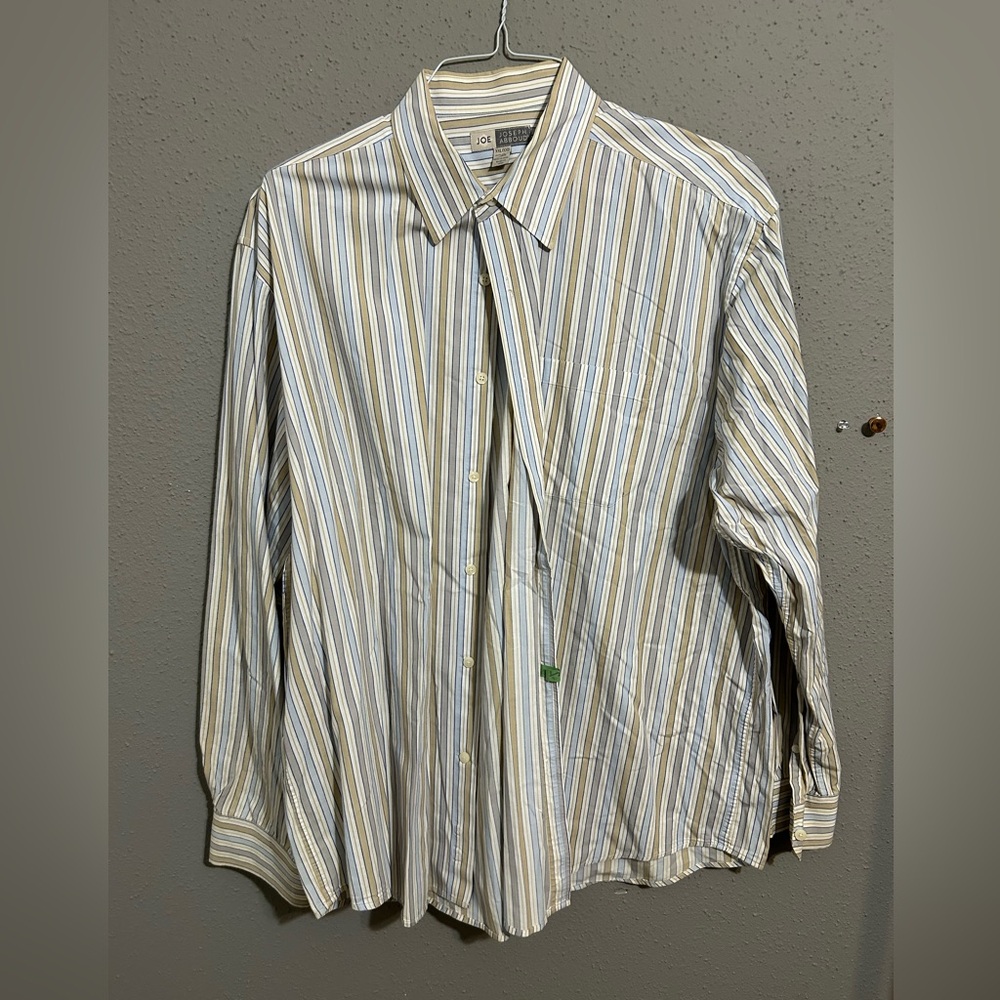 Joseph Abboud Multicolor Striped Button-Down Shirt. Men’s size XXL.